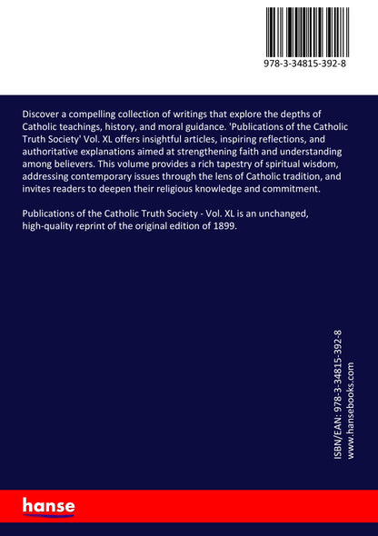 Publications of the Catholic Truth Society - Back Cover