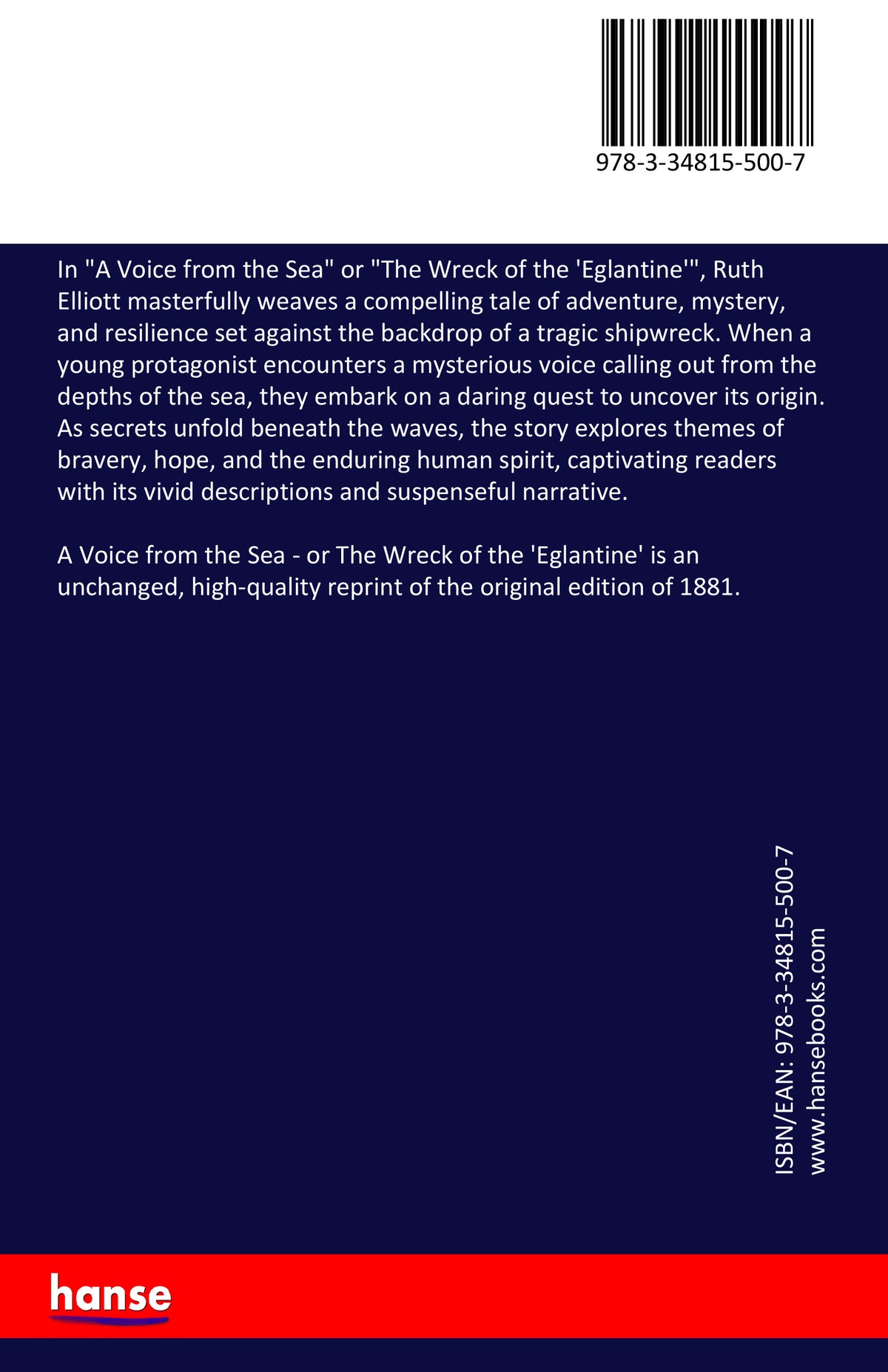 A Voice from the Sea - Back Cover