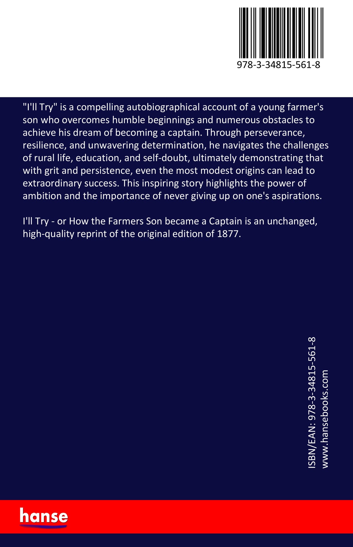 I'll Try - Back Cover