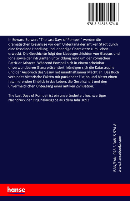 The Last Days of Pompeii - Back Cover