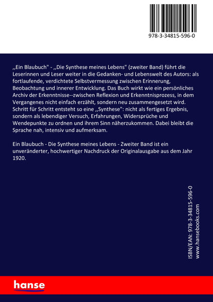 Ein Blaubuch - Back Cover