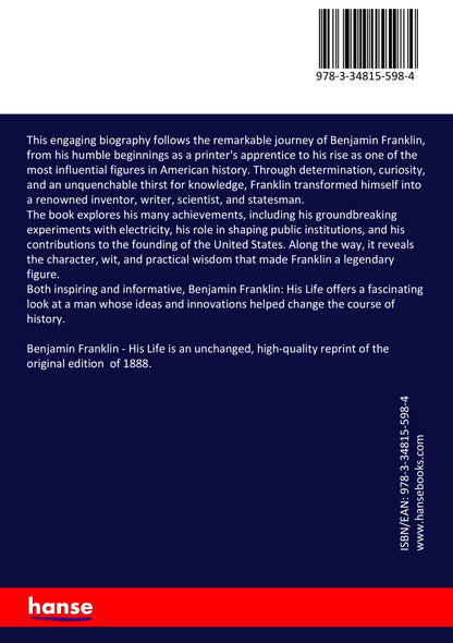 Benjamin Franklin - Back Cover