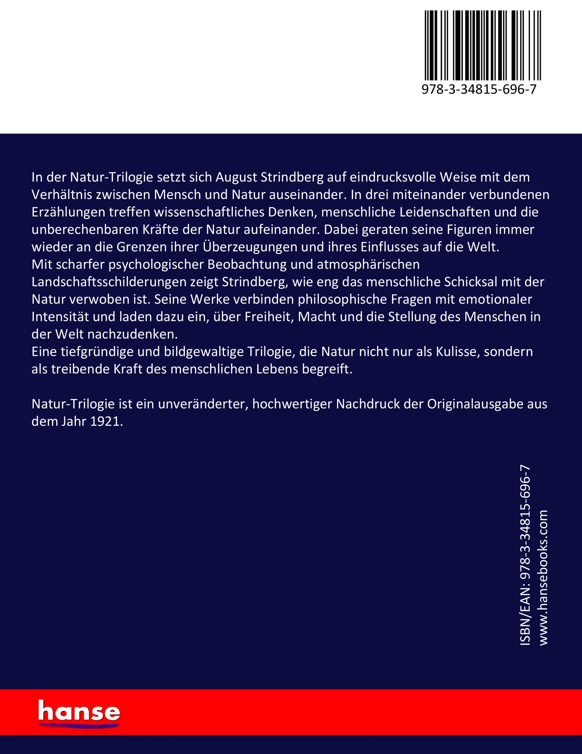 Natur-Trilogie - Back Cover
