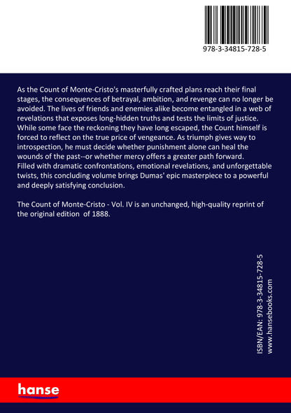 The Count of Monte-Cristo - Back Cover