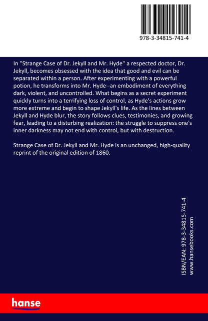Strange Case of Dr. Jekyll and Mr. Hyde - Back Cover