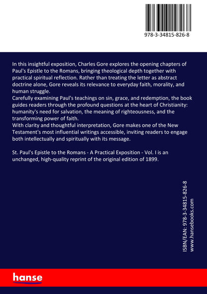 St. Paul's Epistle to the Romans - Back Cover