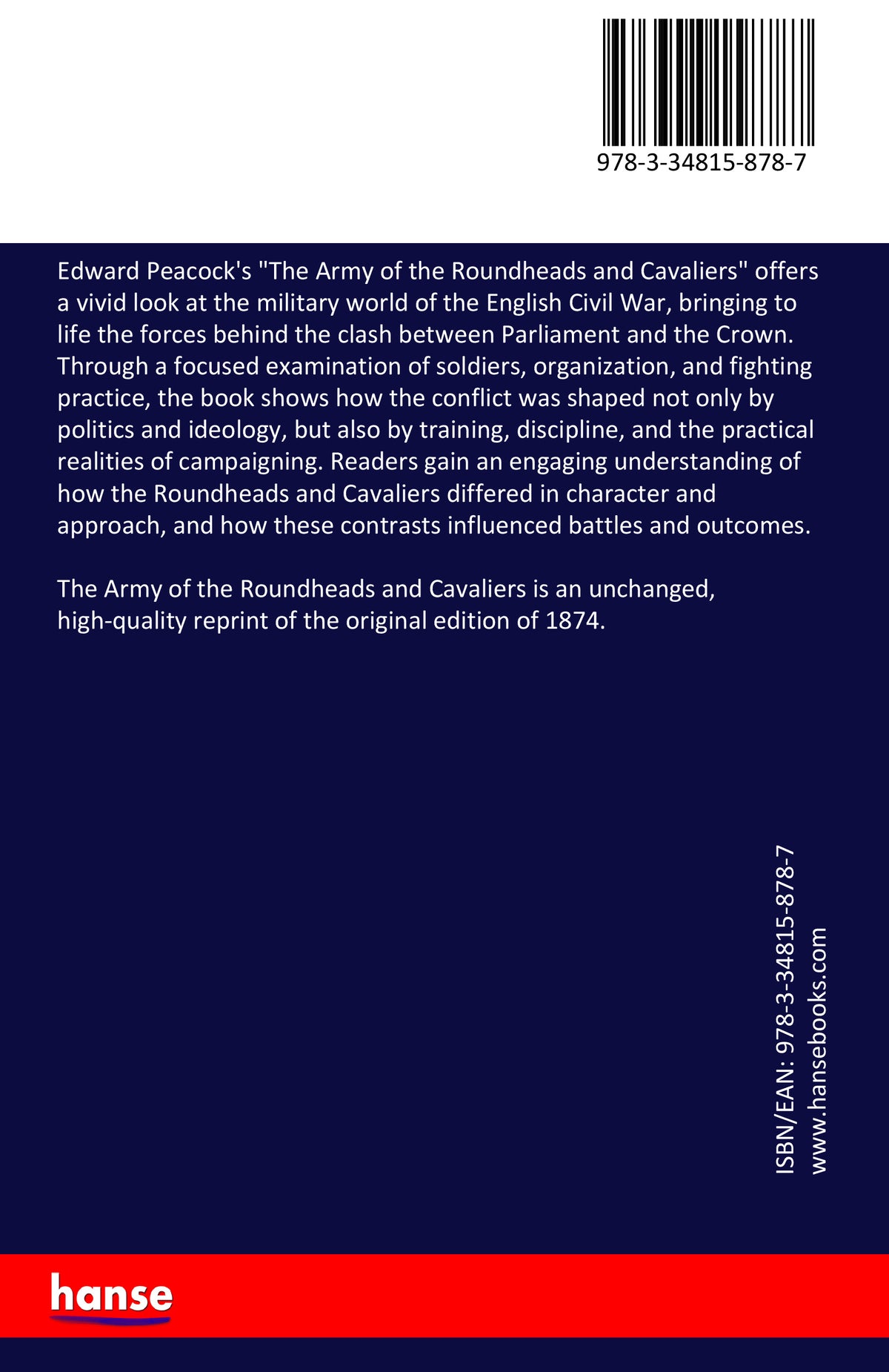 The Army of the Roundheads and Cavaliers - Back Cover