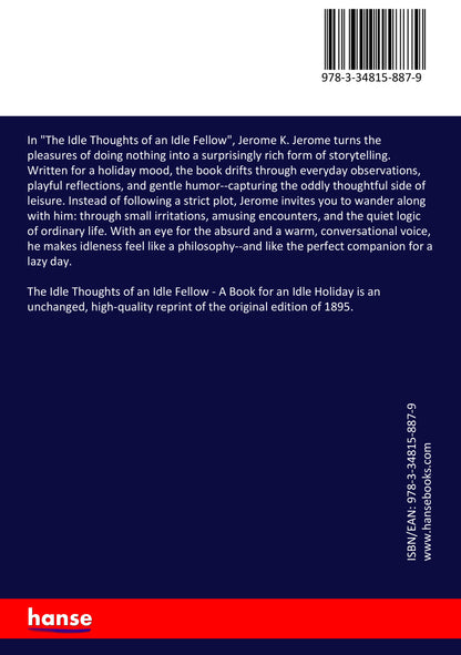 The Idle Thoughts of an Idle Fellow - Back Cover