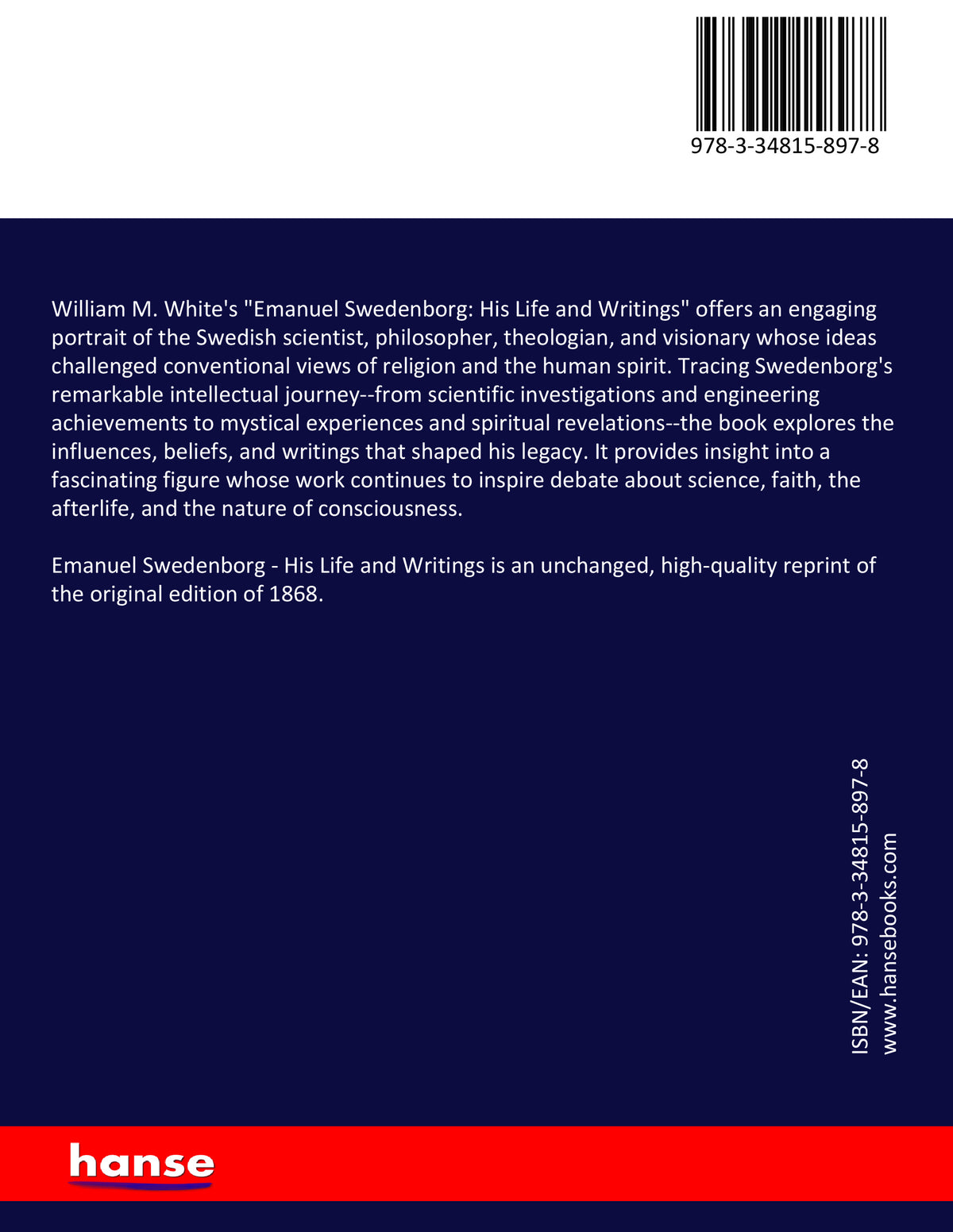 Emanuel Swedenborg - Back Cover
