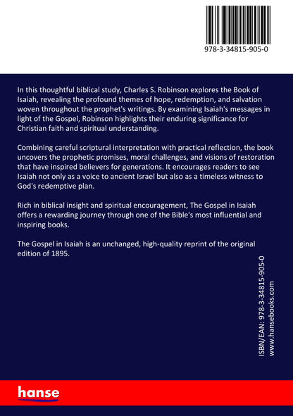 The Gospel in Isaiah - Back Cover