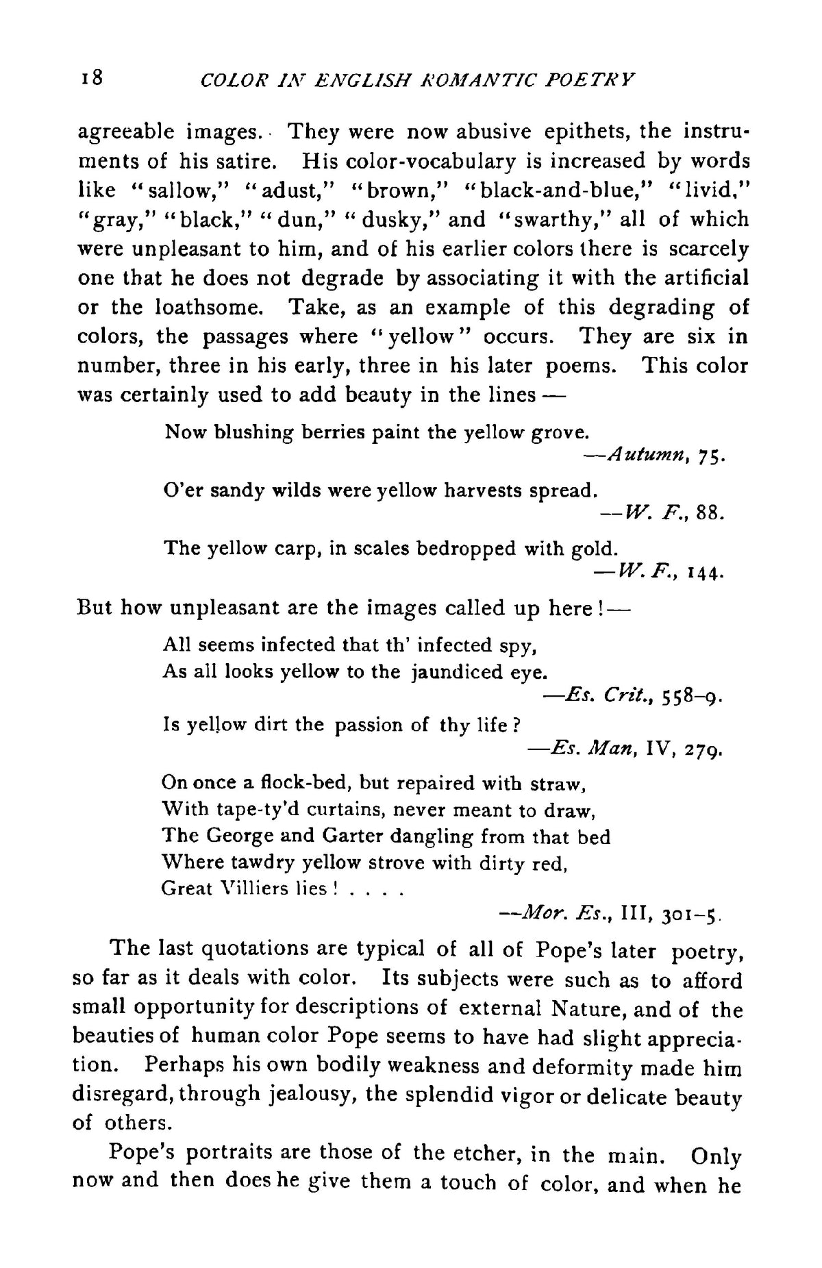 The Use of Color in the Verse of the English Romantic Poets - Page 32
