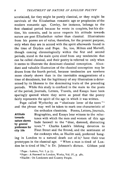 The Treatment of Nature in English Poetry - Page 16