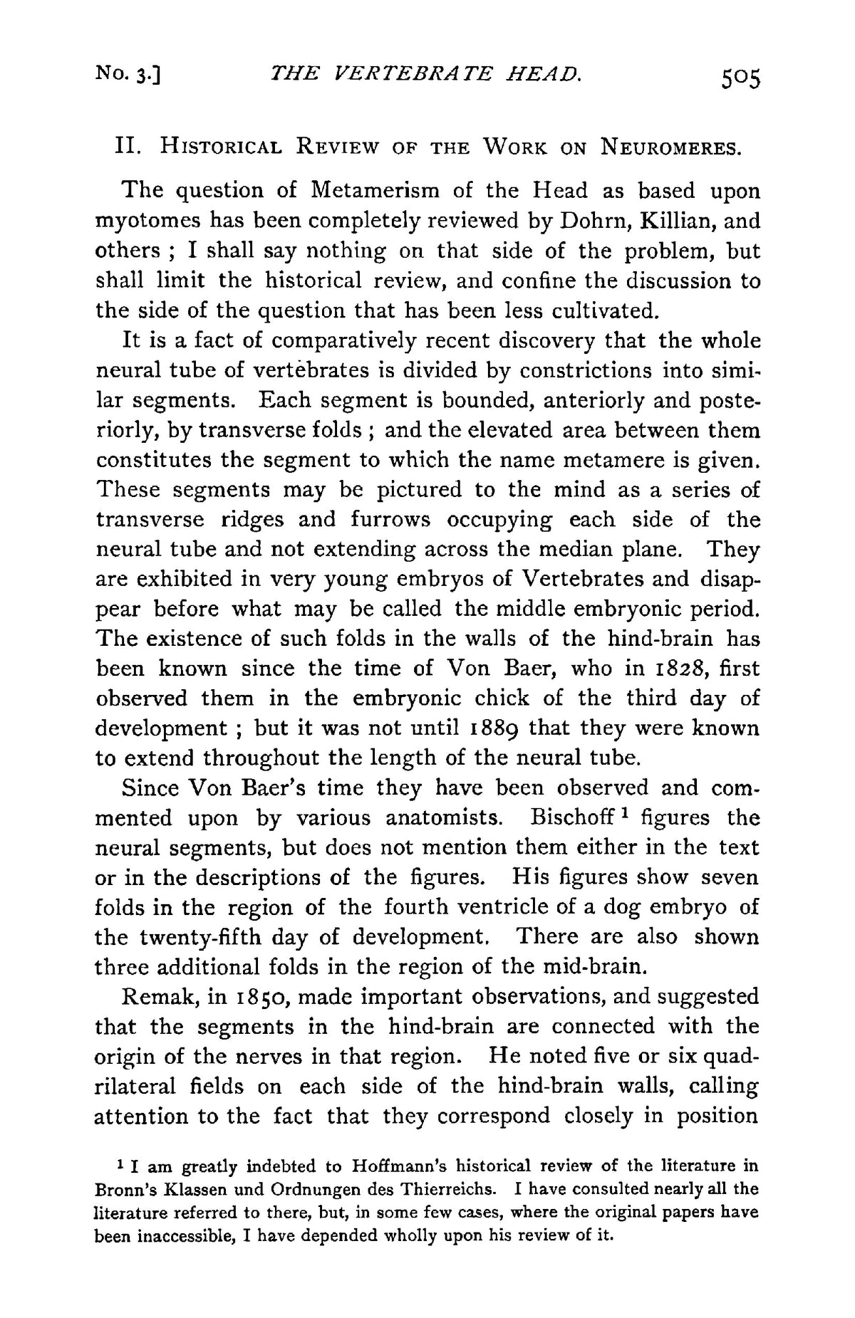 Contribution to the Structure and Development of the Vertebrate Head - Page 15