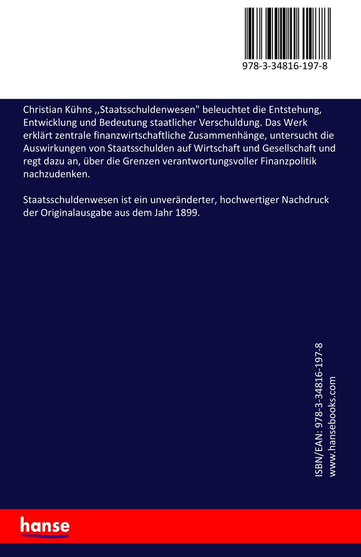 Staatsschuldenwesen - Back Cover