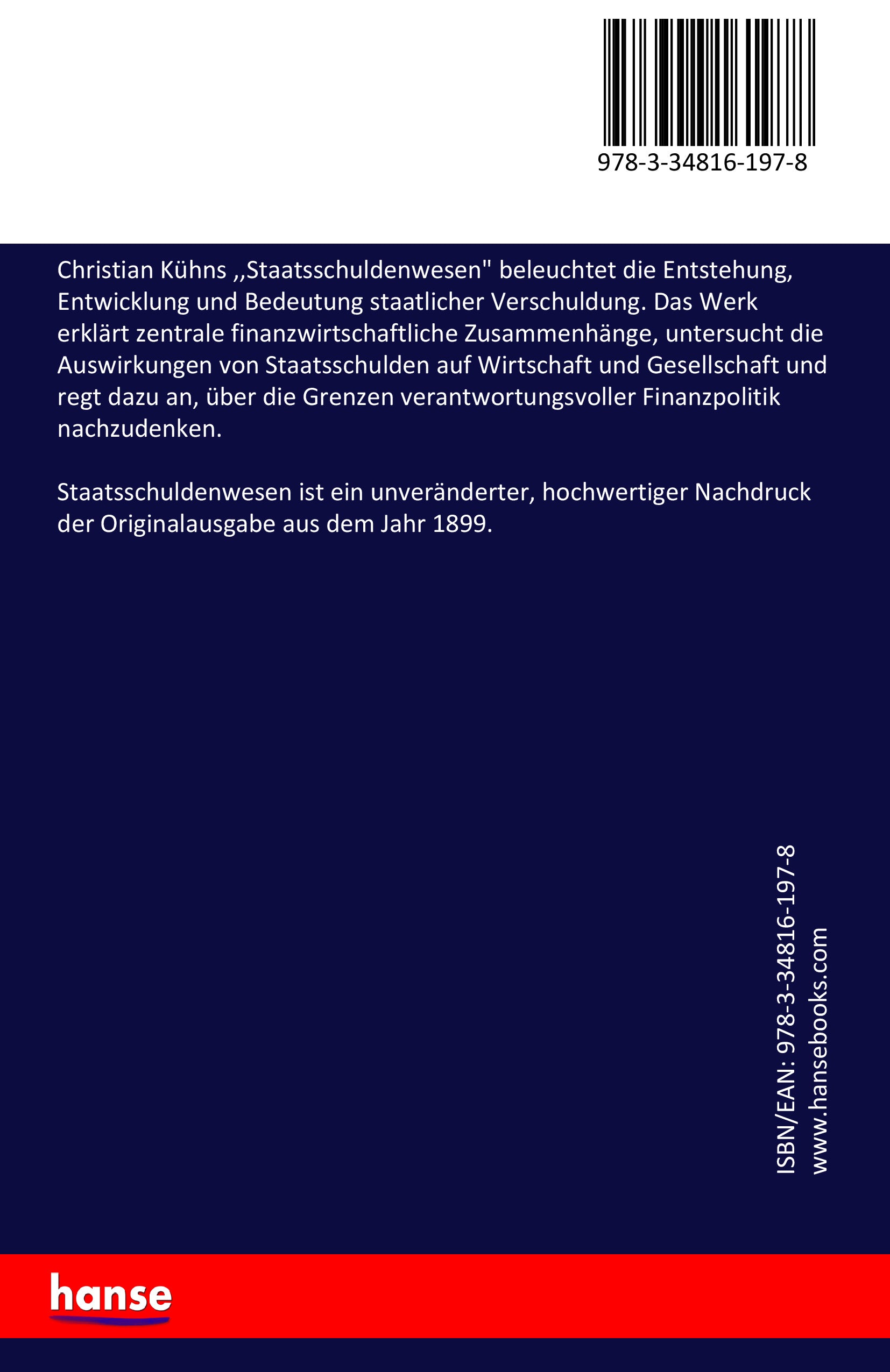 Staatsschuldenwesen - Back Cover