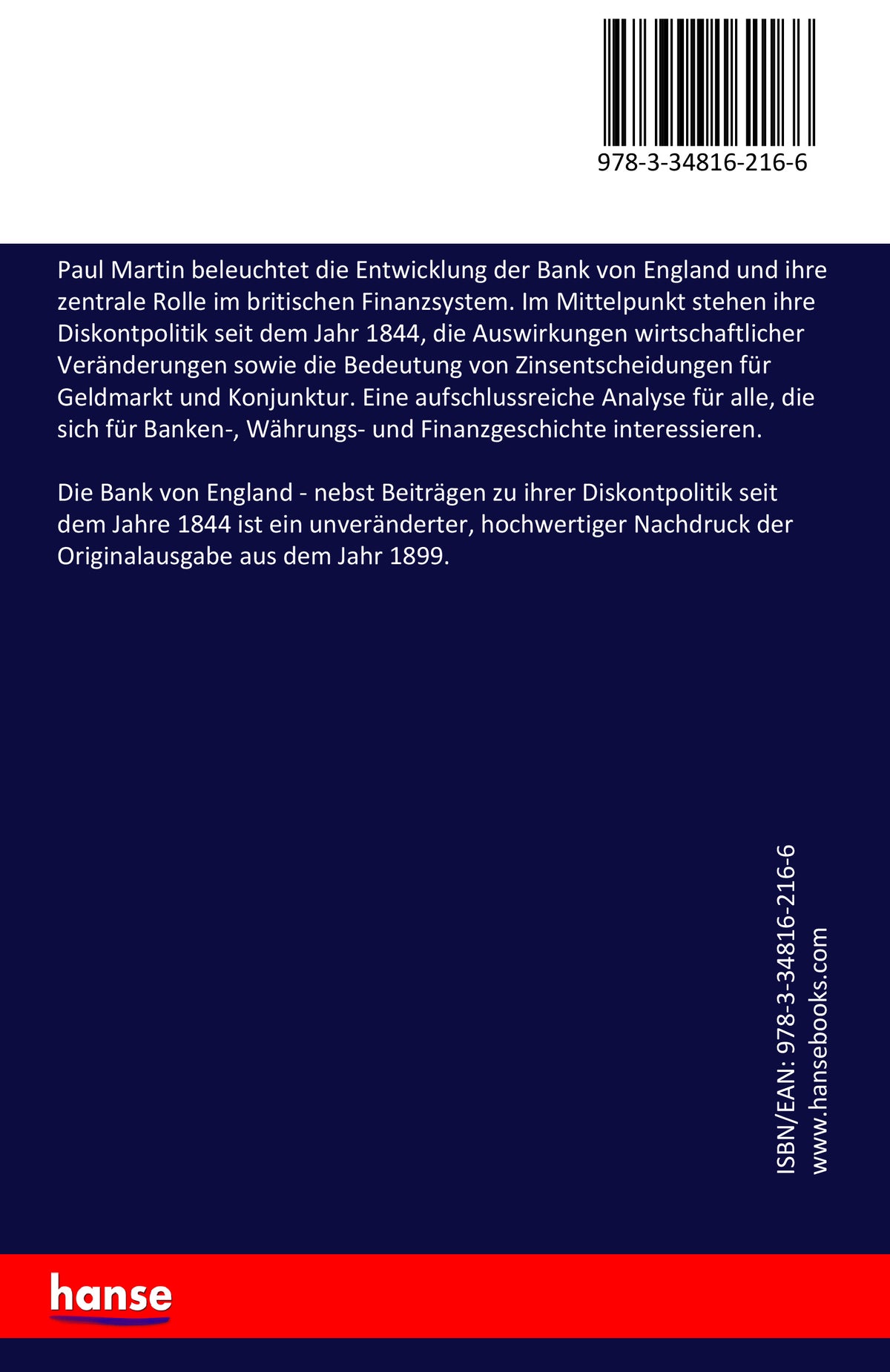 Die Bank von England - Back Cover