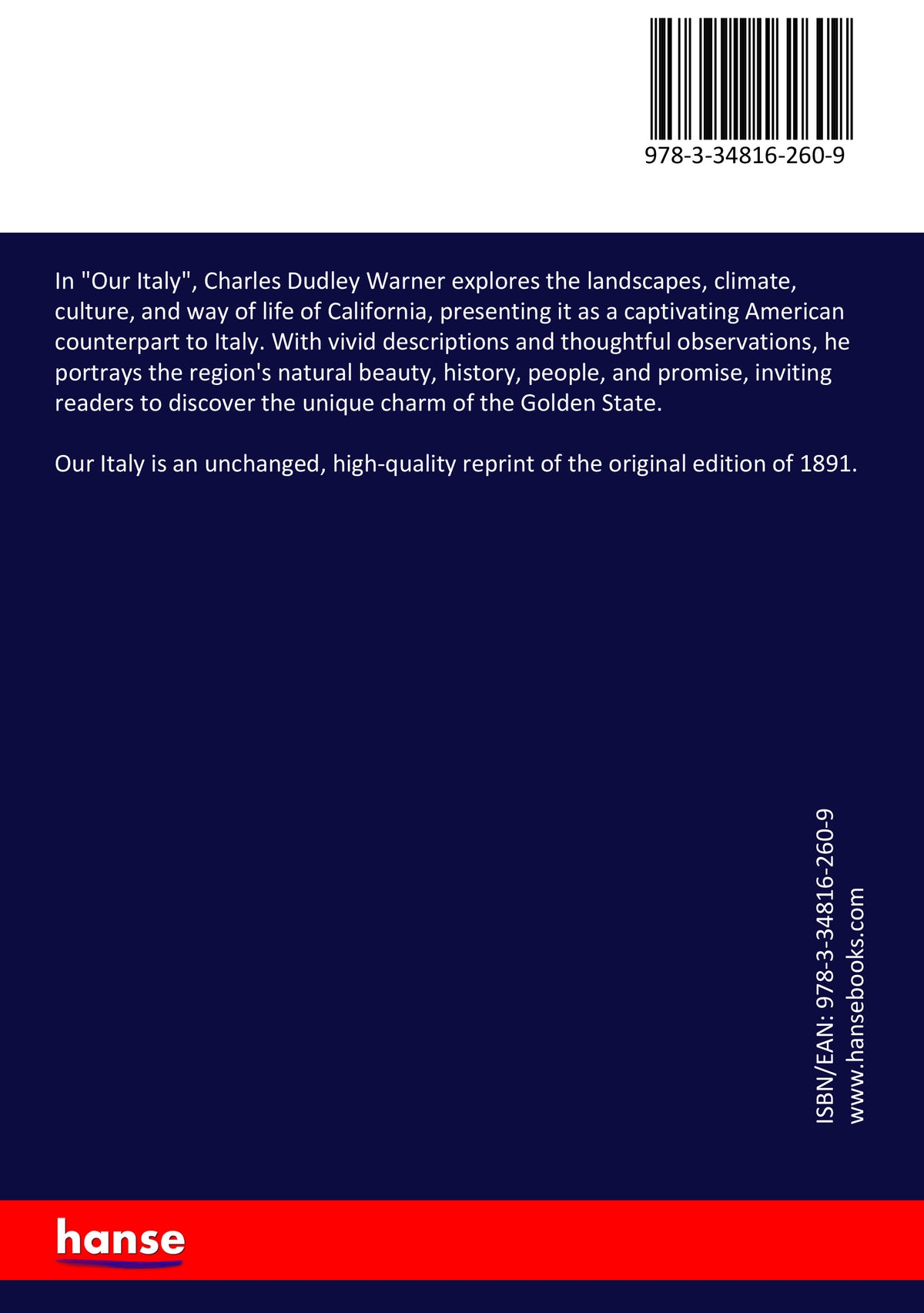 Our Italy - Back Cover