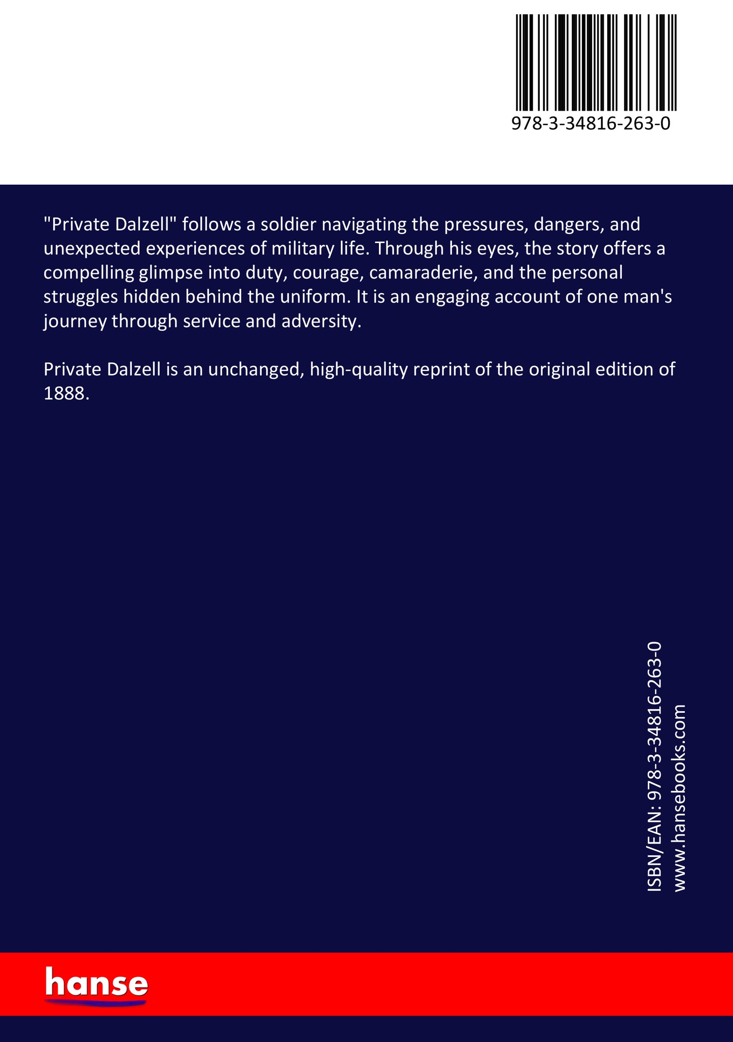 Private Dalzell - Back Cover