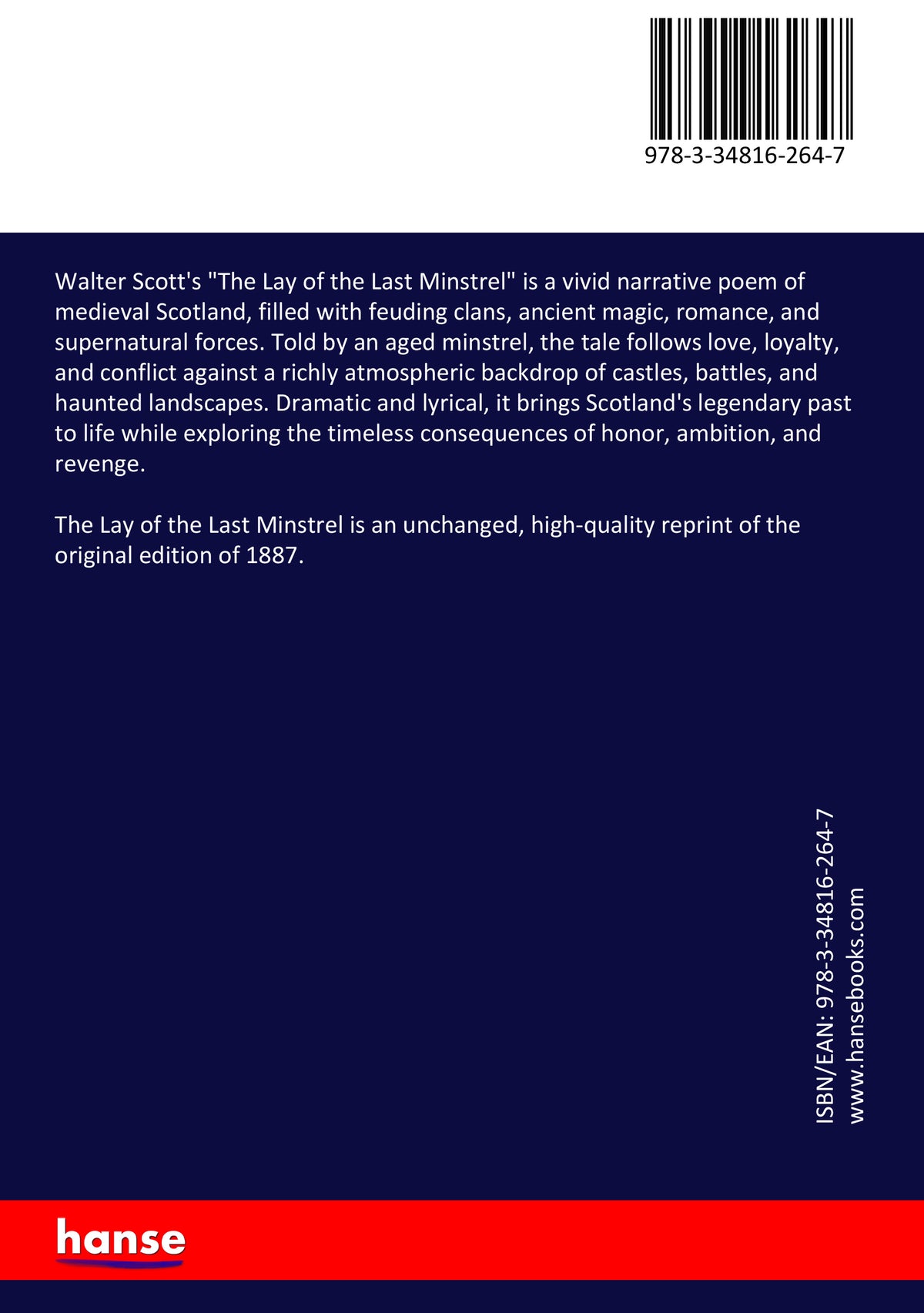 The Lay of the Last Minstrel - Back Cover