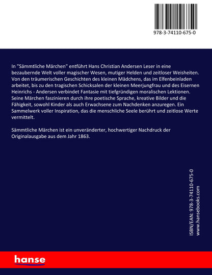 Sämmtliche Märchen - Back Cover