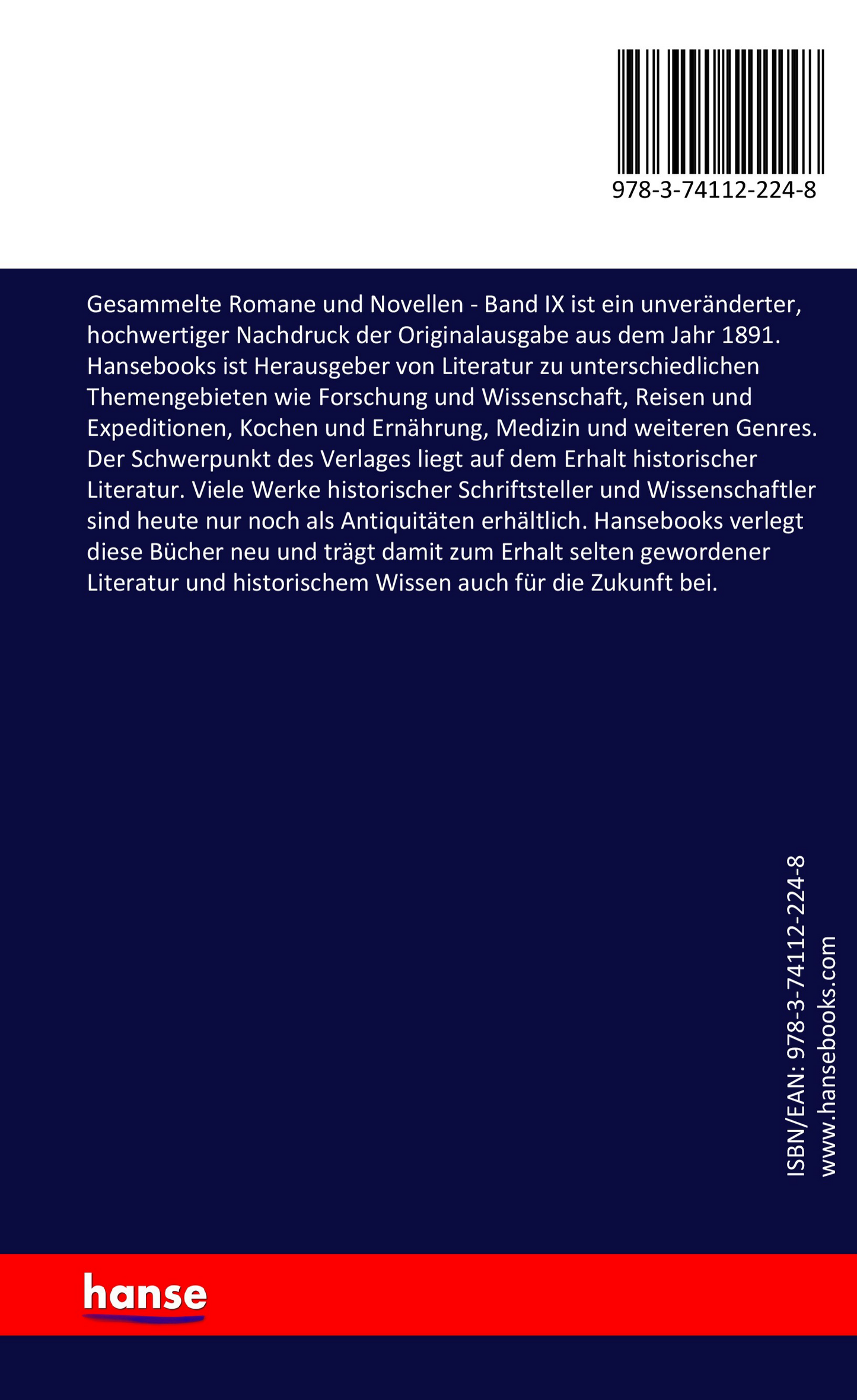 Gesammelte Romane und Novellen - Band IX