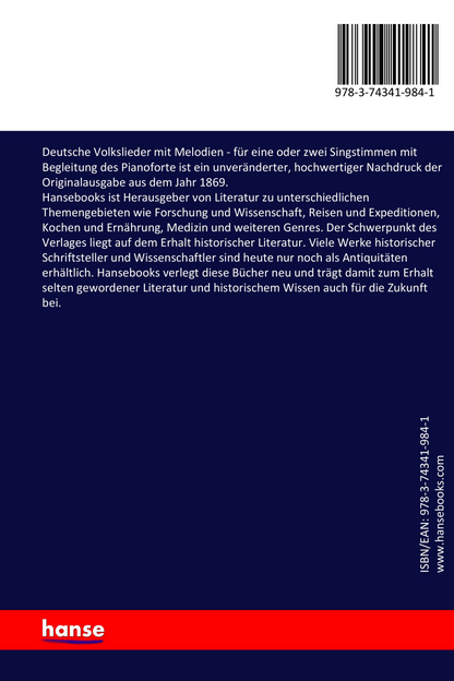 Deutsche Volkslieder mit Melodien