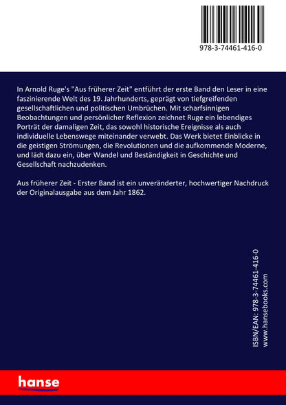 Aus früherer Zeit - Back Cover