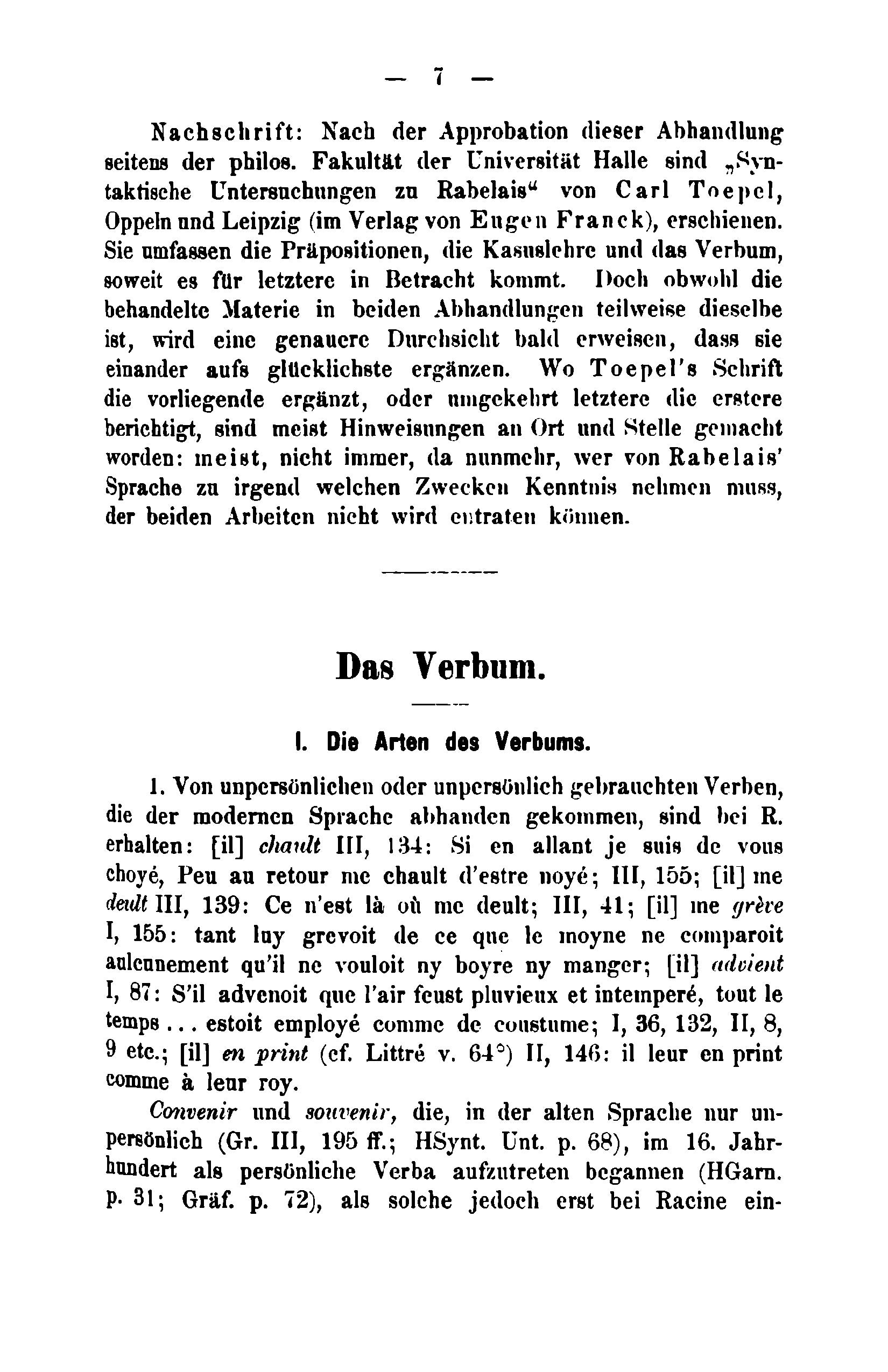 Syntaktische Untersuchungen zu Rabelais - Page 11